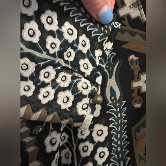 VERONICE BEARD Floral Print Silk Short Sleeve Dress - Picture 7 of 11